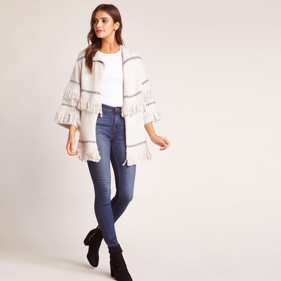 Jack by bb Dakota Fancy a shag fringe cardigan - Picture 1 of 6